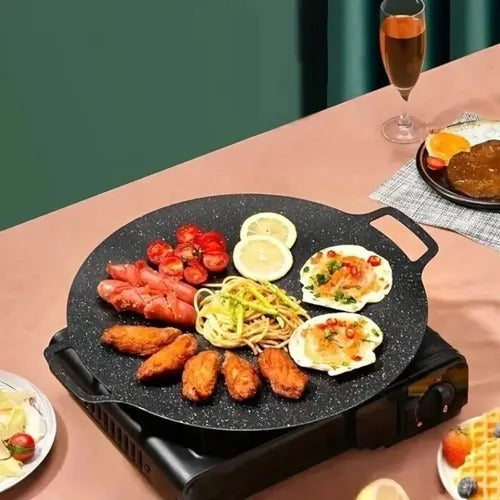 Plancha Coreana Asado de Disco — Cocina Fácil, Sin Pegado y Sin Complicaciones