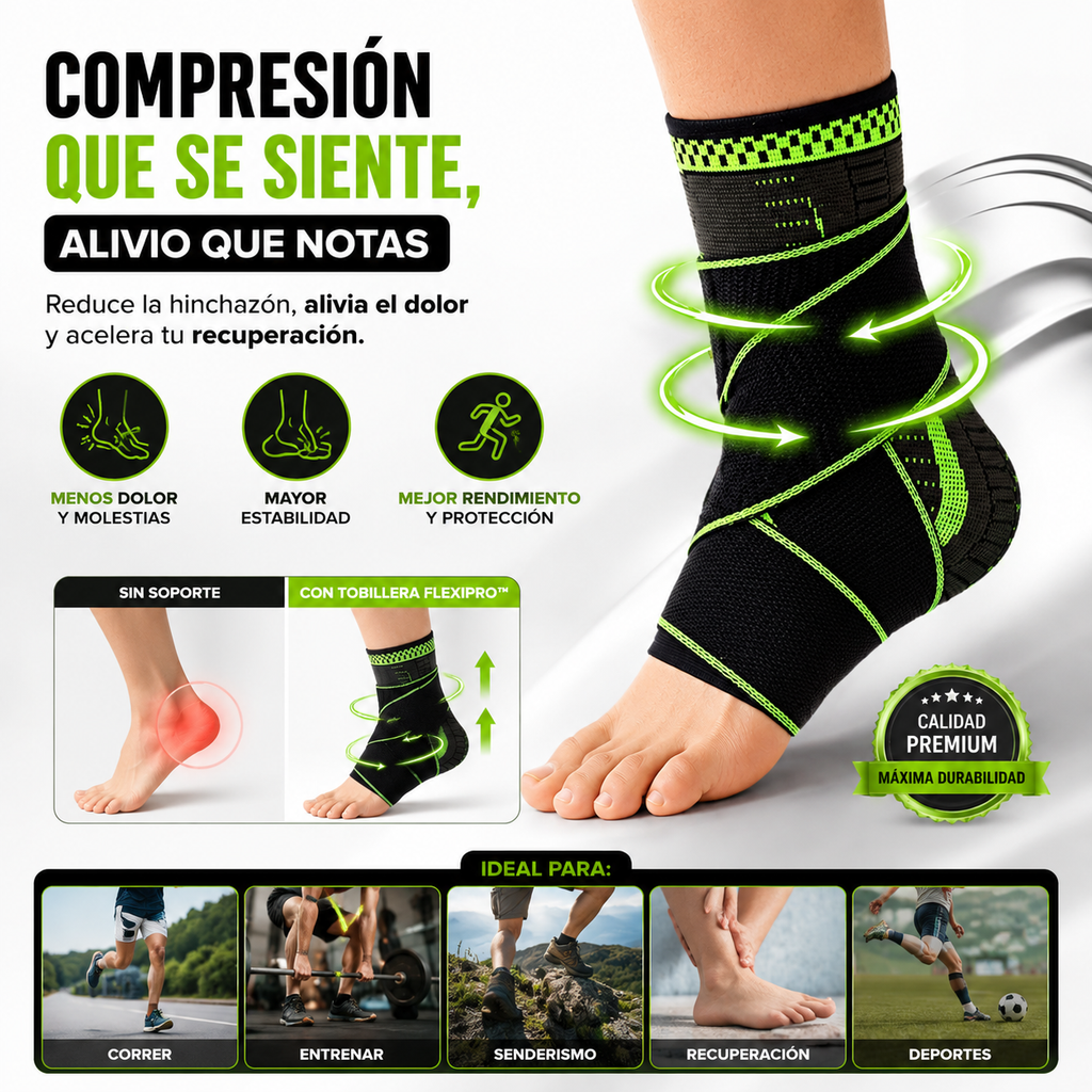Tobillera FlexiPro™ Más soporte para tus tobillos en cada paso