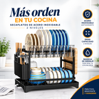 Secaplatos de Acero Inoxidable 2 Niveles