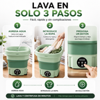 Mini Lavadora Portátil 8L — Lava y Centrifuga en Minutos