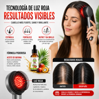 BrillHair™ | Cepillo Masajeador con Luz Roja + Aceite de Batana GRATIS