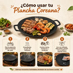 Plancha Coreana Asado de Disco — Cocina Fácil, Sin Pegado y Sin Complicaciones