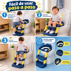 BañoFácil™  Asiento Adaptador Infantil con Escalera